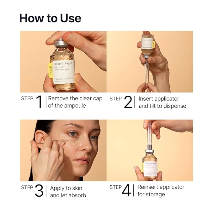 SUNGBOON EDITOR Glow Intensive Silk Peptide Ampoule, Copper Peptides Serum - Image 5