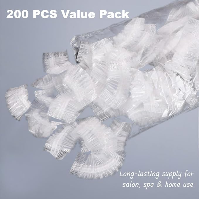 Disposable Ear Covers – 200 Pcs Soft Elastic Plastic Ear Caps - Image 2