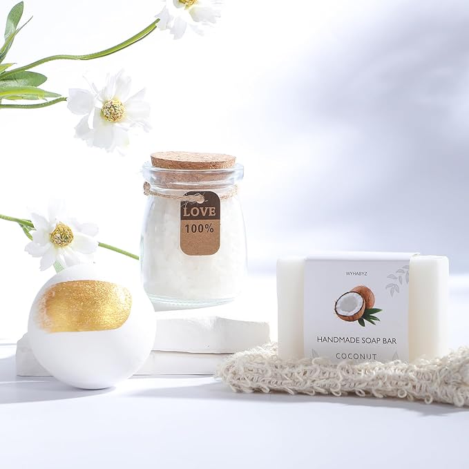 Coconut Spa Gifts for Women Birthday Self Care Kit Mothers Gifts Basket Thank - Image 5