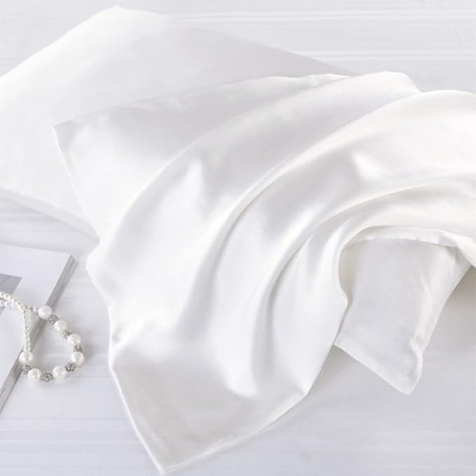 White Silk Pillow Cases King - Image 6