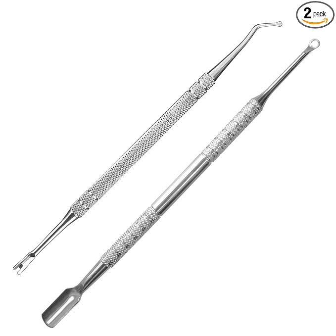 Premium Stainless Steel Manicure Tools 2-Piece Set, Upgrade Gel Nail Polish by HIFAU