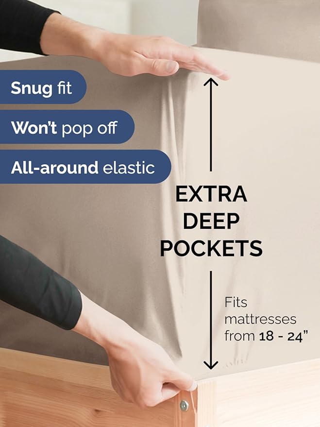 Extra Deep Twin Fitted Sheet - Image 2
