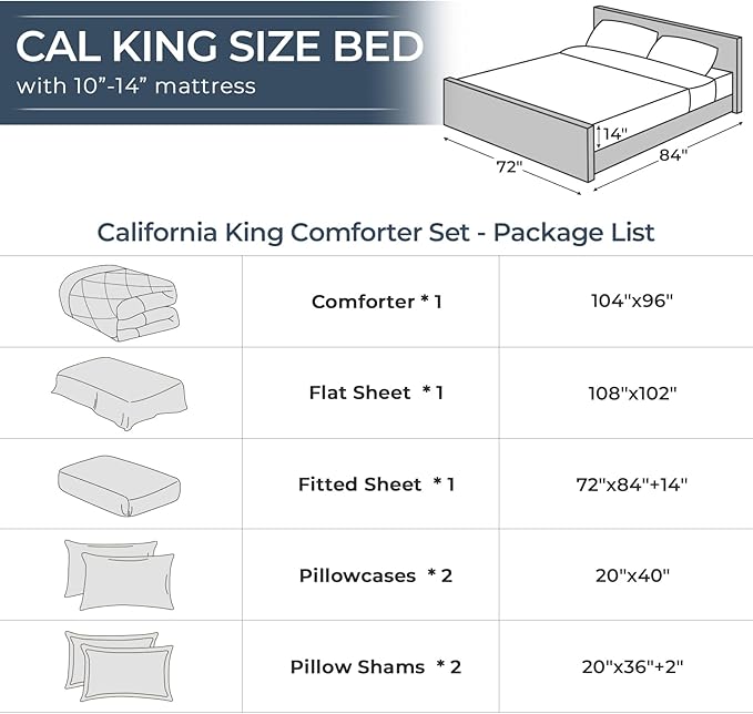 HEVUMYI Black Cali-King Comforter Set - Image 8