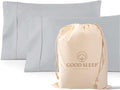 1000 TC Light Gray Standard Pillowcases Set of 2 100% Egyptian Cotton Pillow by GoodSleepBedding