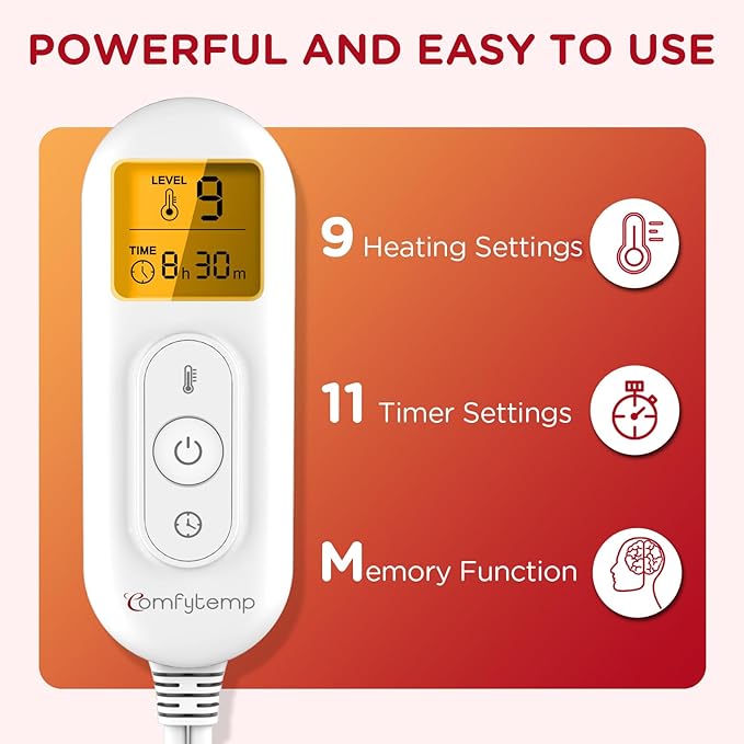 Heating Pad for Back, Comfytemp Mothers Day Gifts for Women Men Dad Mom - Image 3