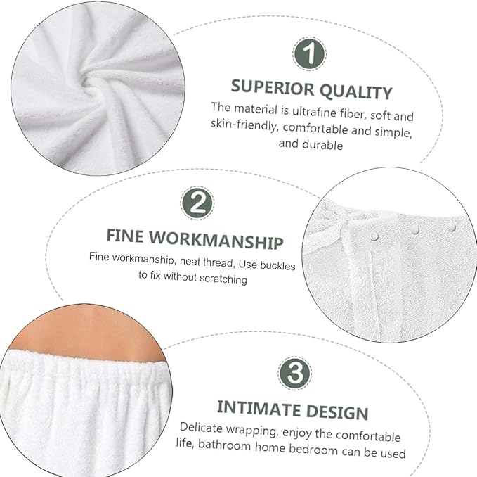 Women’s Spa Wrap Towel and Hair Drying Cap Set – Floral Quick-Dry Bath Wrap - Image 5
