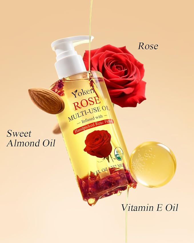 Multi-Used Body Oil For Skin USDA Certified, Hair and Nails, Vitamin E & Almond - Image 2