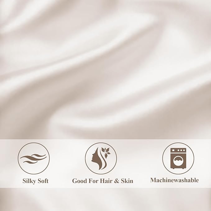 Queen Satin Pillowcase for Hair 2pc, Similar to Silk Pillow Cases, Easier Care - Image 5
