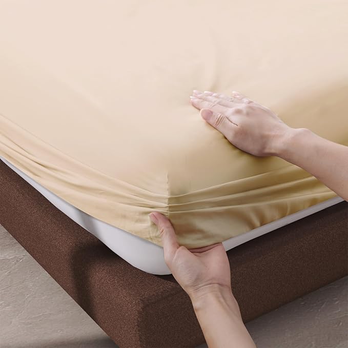 100% Egyptian Cotton Fitted Sheet Queen Size, 600 Thread Count, Single Fitted - Image 4