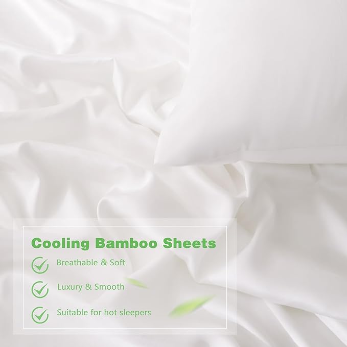 Homiest Cooling Pillow Cases King Size Set of 2, 100% Rayon Derived from Bamboo - Image 4