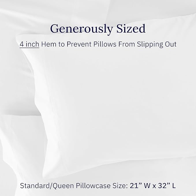 CALIFORNIA DESIGN DEN Luxuriously Soft Hotel Quality 600 Thread Count, 100% - Image 5