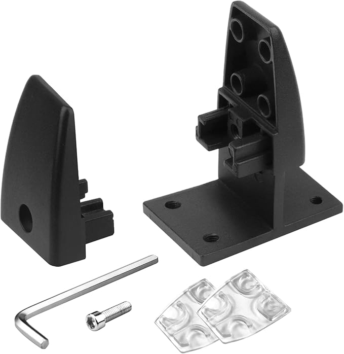 YIDU69Q 8 Pcs Sneeze Guard Support Clamp, Adjustable Office Desk Divider Clip, Black, Aluminum