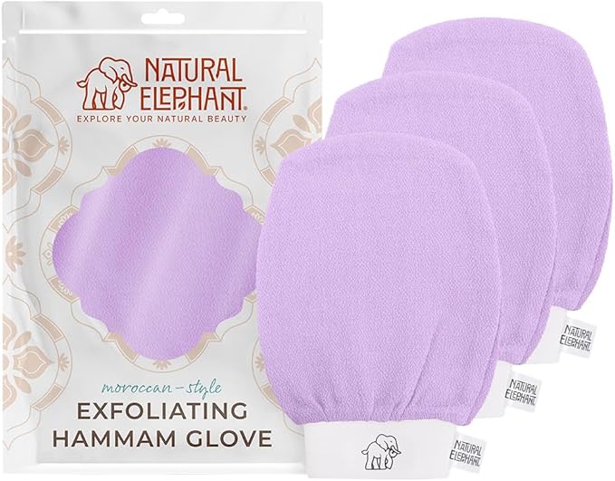 Natural Elephant Exfoliating Hammam Glove | Authentic Moroccan Kessa Body Scrub by NaturalElephant