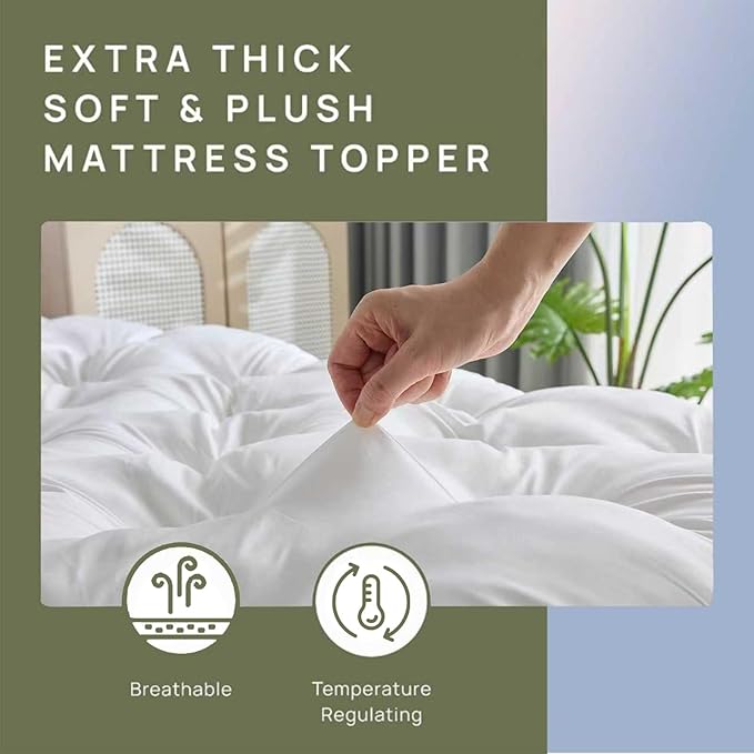 SHOUREN 5 Inch Memory Foam Mattress Topper King - Image 5