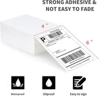 L LIKED 1000 4x6 Thermal Shipping Labels Fanfold, Direct Thermal Printer Labels Compatible with Zebra Rollo - Perforated Strong Adhesive