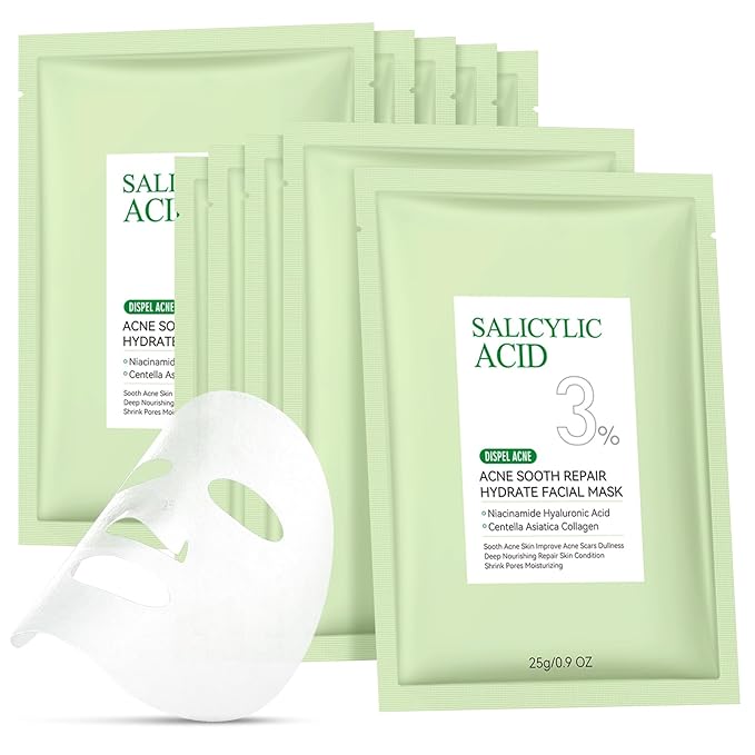 Anti Acne Face Mask Salicylic Acid Face Masks Skincare, Hydrating Face Masks by Unknown