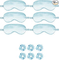 12Pcs Silk Sleep Masks Satin Eye Mask Silky Eyes Cover Blindfold Eyeshade Hair by WJingYiJia
