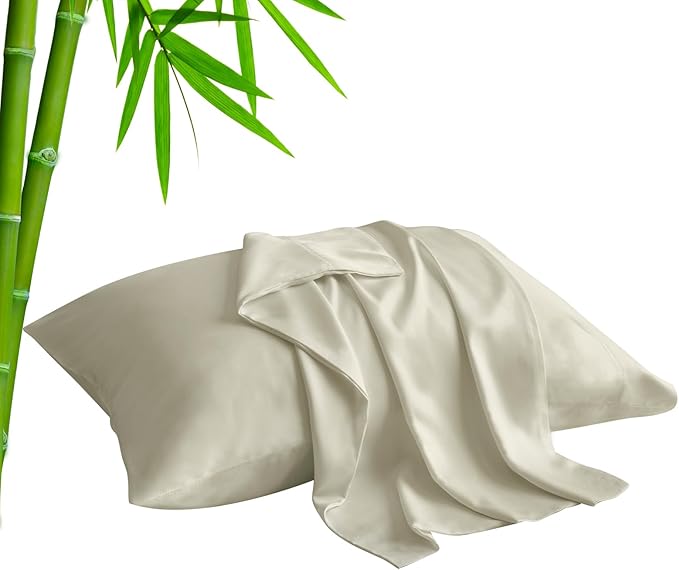 BEDELITE Linen Pillow Cases Queen Size Set of 2, Rayon Derived from by BEDELITE