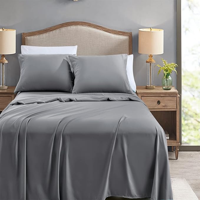 FreshCulture Full Flat Sheets Only, Soft Microfiber Bedding Sheets - Image 2