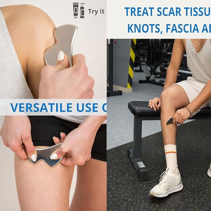 4 in 1 Stainless Steel Gua Sha Muscle Scraper Tool, Professional IASTM Physical - Image 2