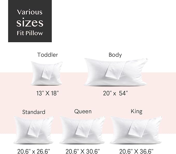FAUNNA 600TC 100% Cotton Pillow Protectors, Standard Size, 2 Pack, Oeko-TEX - Image 6