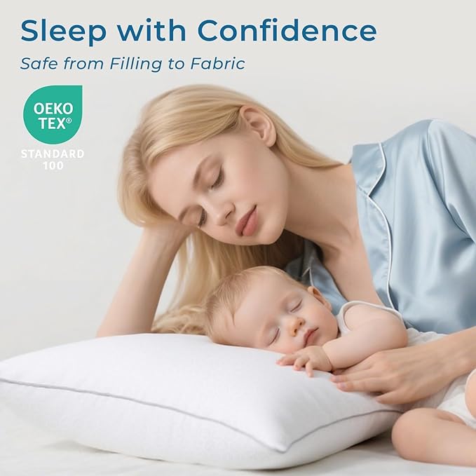 Sasttie Pillows Standard Size Set of 4, Full Size Bed Pillows - Image 3