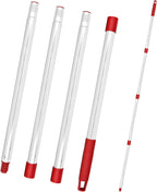 Mop Handle for Ocedar,Spin Mop Replacement Handle Compatible with O Cedar, American Threaded Joint Mop Handle 4-Section 30-to-58 inch Mop Replacement Stick