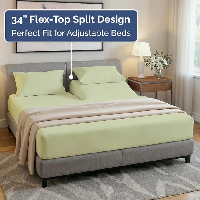 Flex Top Split Head King 4 Piece Sheet Set - Image 3