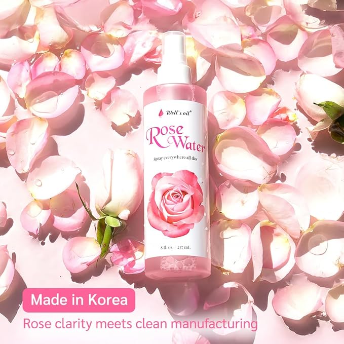 Well's Oil Rosewater Face & Hair Mist Spray | Floral Rosewater Hydrosol | - Image 6