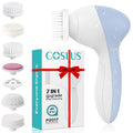 COSLUS Facial Cleansing Brush Silicone Face Scrubber: 7 in 1 FBS-D Electric by COSLUS