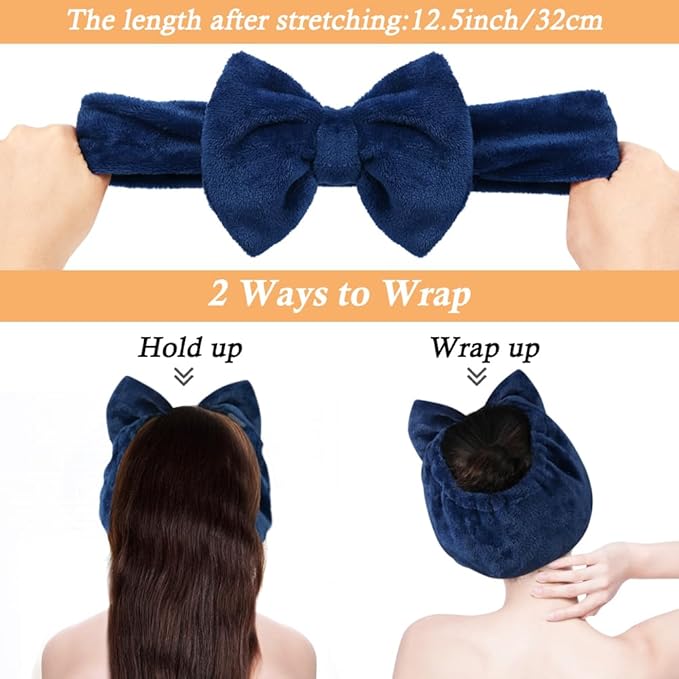 Shintop Face Wash Headband, Soft Spa Headband Carol Fleece Makeup Headwear - Image 3