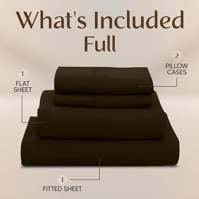 Utopia Bedding Full Size Sheet Set – 4 Piece Bed Sheets, Soft and Breathable - Image 3