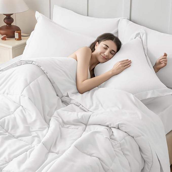 JOLLYVOGUE Twin Comforter Set, Ultra-Soft Bed in a Bag Twin Size 5 Pieces - Image 5