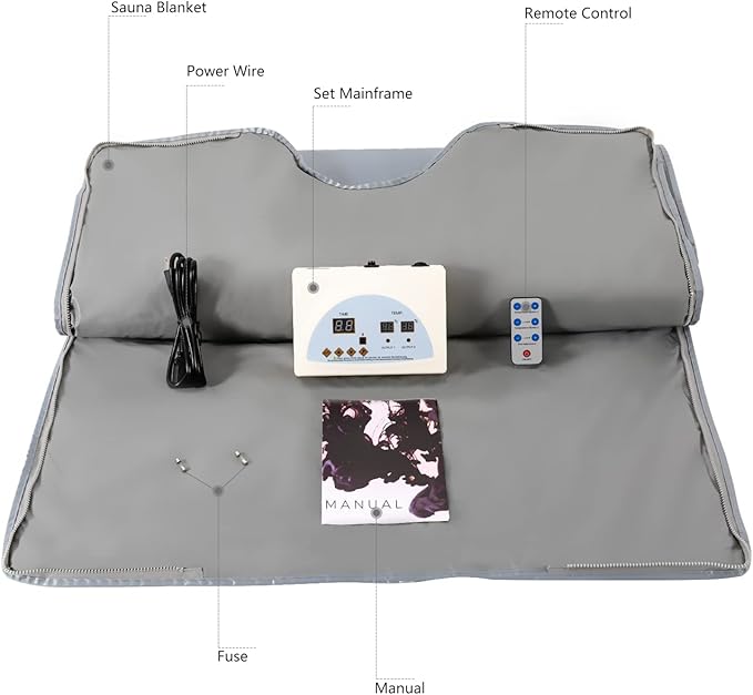 110V Sauna Blanket, Infrared Sauna Blanket Portable Sauna Bag Body Shaper - Image 4