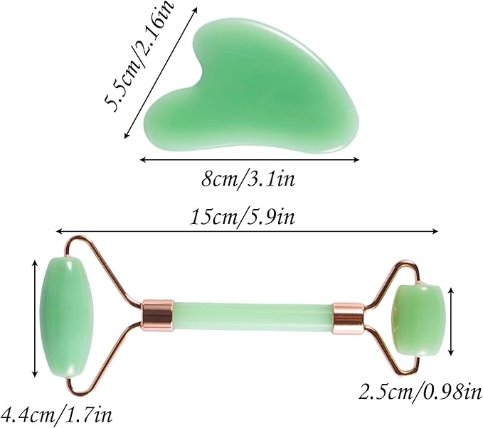 2pcs Scraping Facial Tool Valentine's Day Gift, Includes Roller and Scraping - Image 2