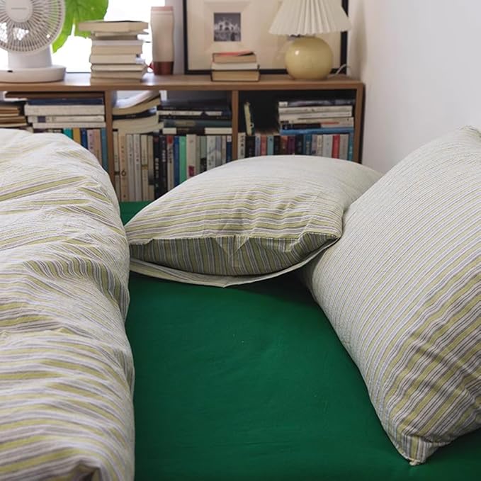 mixinni Vintage Geometric Striped Duvet Cover Set - Image 8