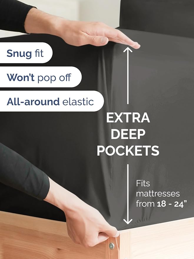 Extra Deep Twin Fitted Sheet - Image 2