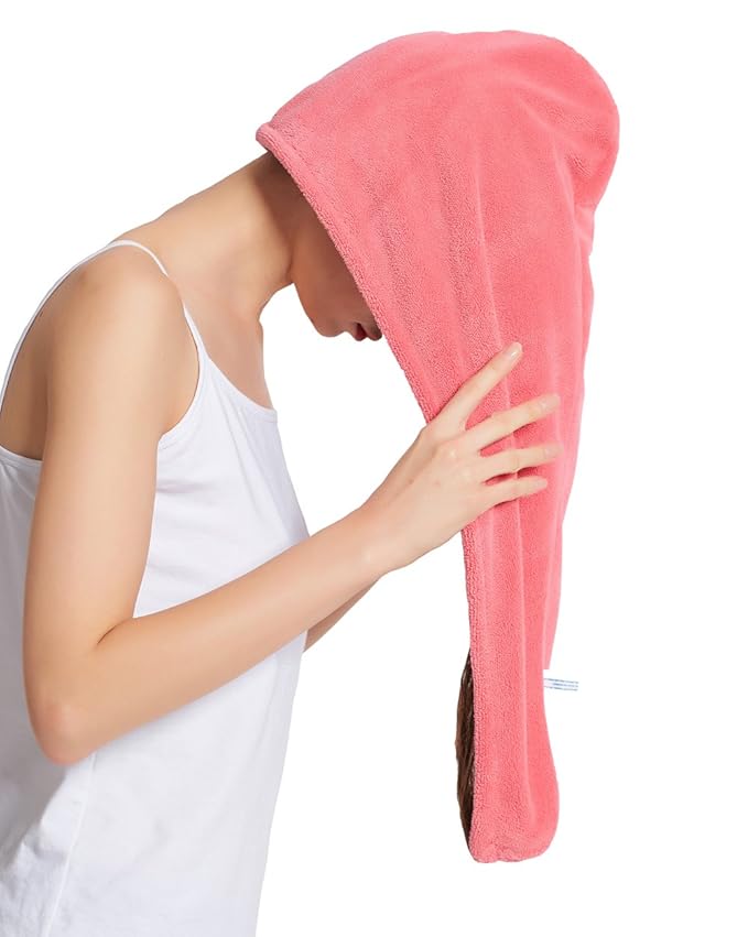 HOPESHINE Women's Soft Shower Hair Towel Twist Hair Turban Wrap Drying Cap - Image 3