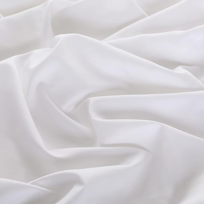 100% Egyptian Cotton Fitted Sheet King Size White, 600 Thread Count, 8-16" Deep - Image 9