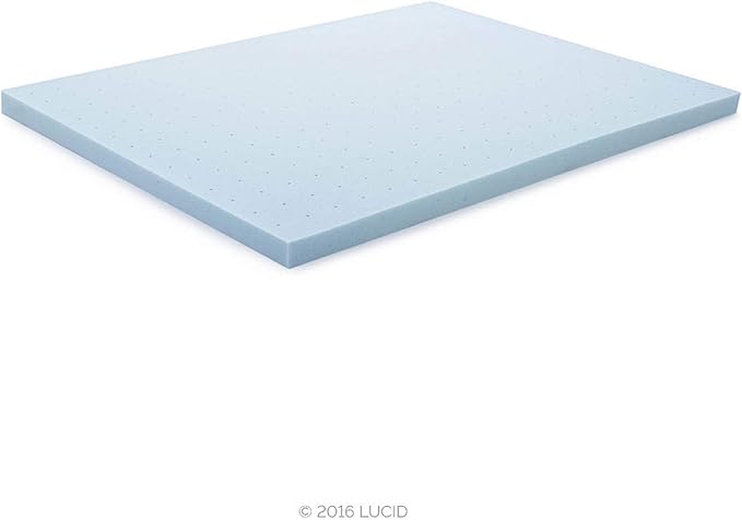 Lucid 3 Inch Memory Foam Mattress Topper, Full XL Size – Cooling Gel Bed Topper - Image 4