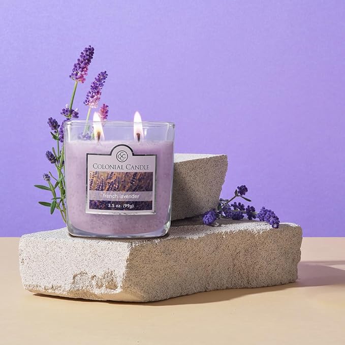 Colonial Candle French Lavender Scented Jar Candle, 2 Wick, 3.5 oz, Mottled Wax - Image 8