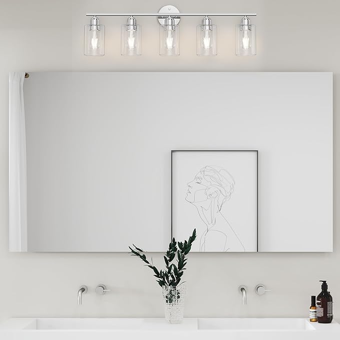 Espird Bathroom Vanity Light Fixtures Polished Chrome Bathroom Lighting Fixture - Image 7