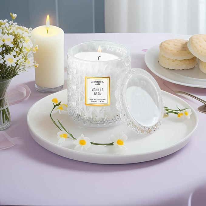Chloefu LAN Vanilla Bean Highly Fragranced Candle Gifts - Image 4