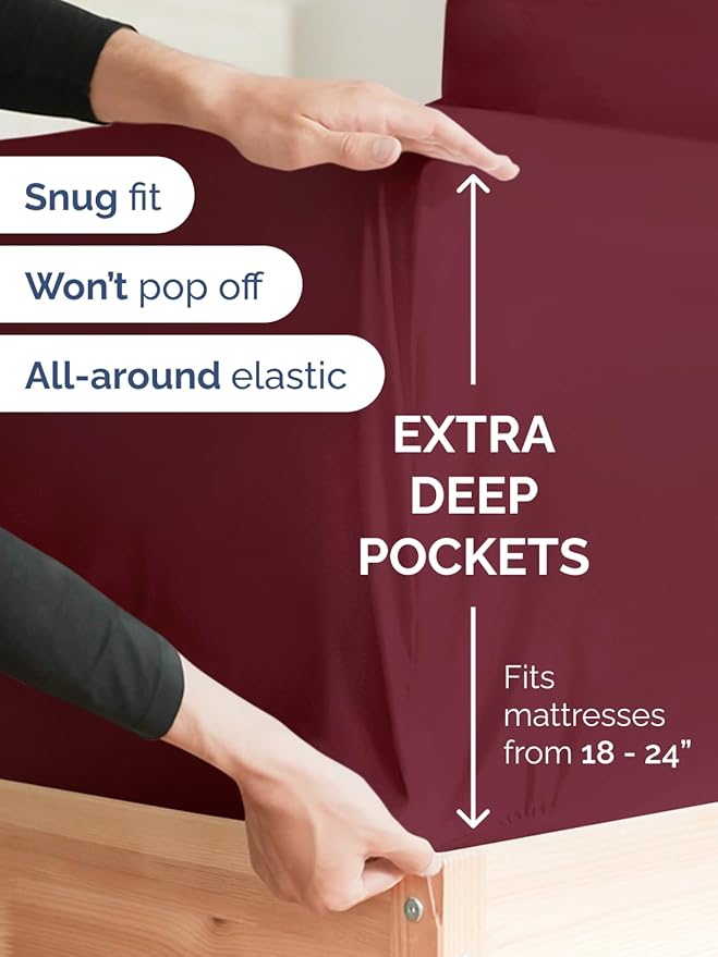 Extra Deep Full Fitted Sheet - Image 2