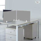 4PCS Desk Dividers Office Partitions,Privacy Desk Panel Protective, Frosted Acrylic with Clamps Classroom Privacy Shield for Offices Schools Call Centers 23.62x15.75in (Grey)