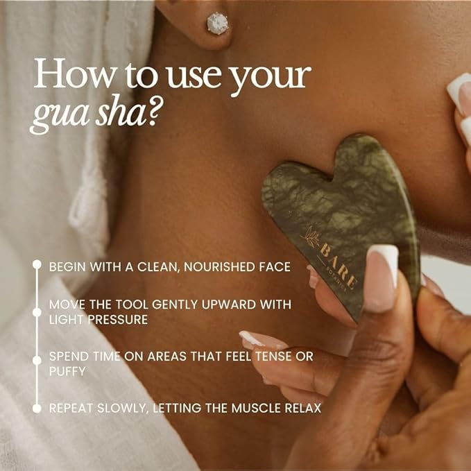 BARE BOTANICS Jade Gua Sha Facial Tool | Authentic Jade Stone - Image 7