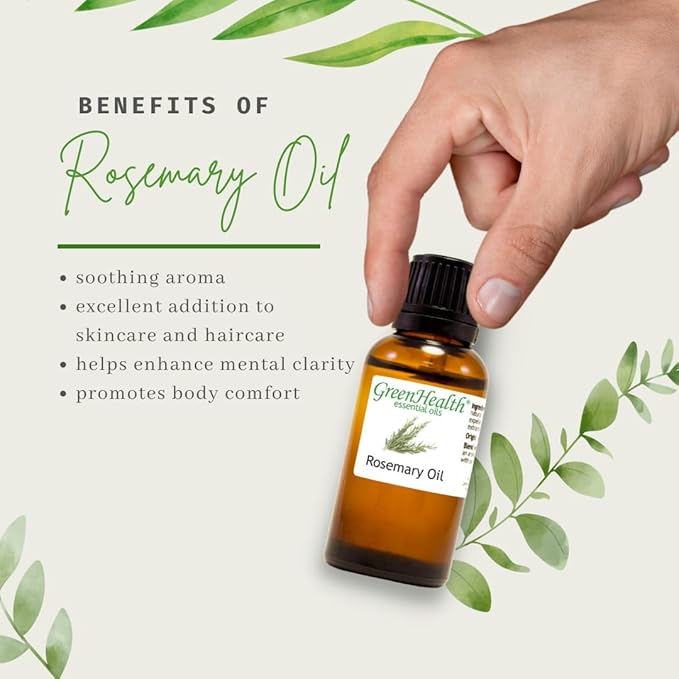 2 Bottles - 16 fl oz Rosemary Essential Oil, Aluminum Bottle - GreenHealth - Image 3