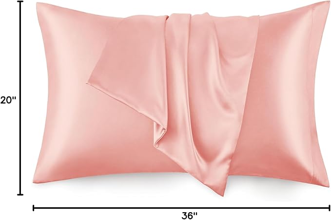 Love's cabin Satin Pillowcase Set of 2 King Size 20x36, Cooling Pillow Covers - Image 8
