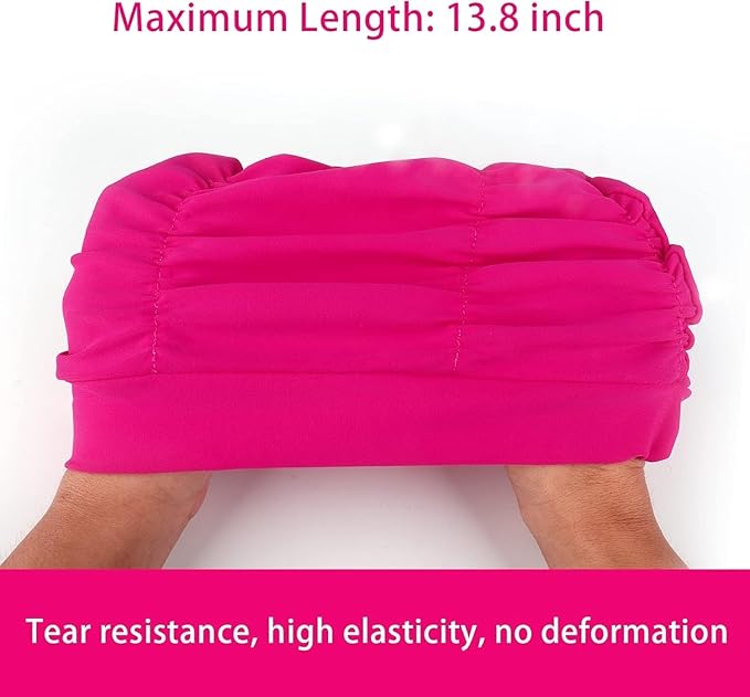Swim Caps for Women Swimming, Comfort Pleated Swimming Cap for Long Hair - Image 4