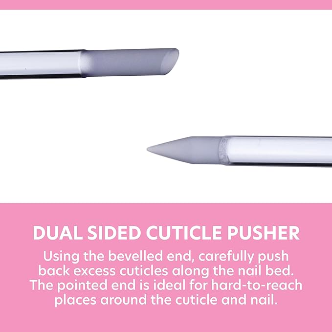 BONA FIDE BEAUTY Glass Cuticle Pusher, 1-Pieces Blue Gentle Czech Manicure Stick - Image 2